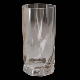 Realistic Blender 3D glass model, detailed texturing, suitable for close-up renders and kitchen scenes.