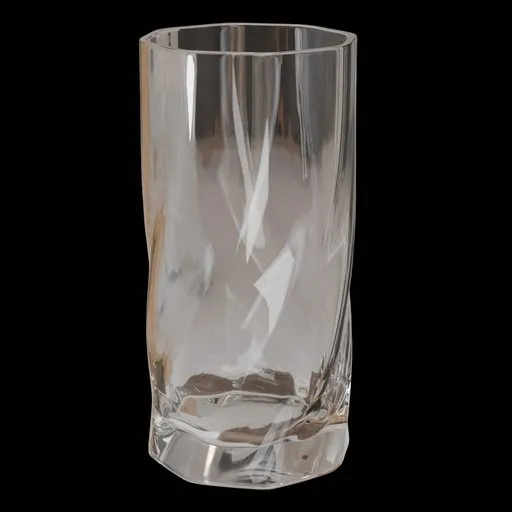 Realistic Blender 3D glass model, detailed texturing, suitable for close-up renders and kitchen scenes.