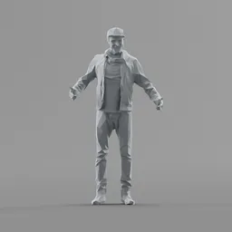 Lowpoly Male Standing