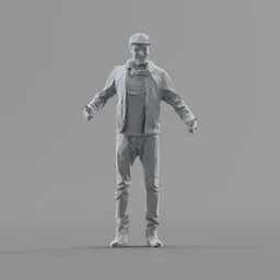 Lowpoly Male Standing