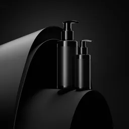 Black paper beard oil mockup