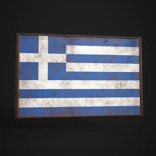 Greece Flag Picture Frame
