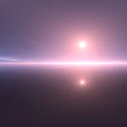 Foggy sky powerful sun