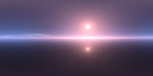 Foggy sky powerful sun