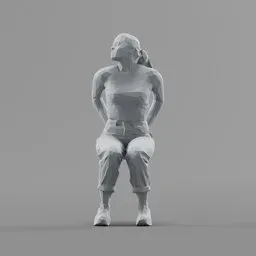 Lowpoly Female Sitting