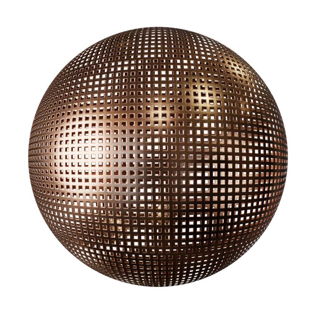 Square Perforated Copper Free Metal Materials Blenderkit