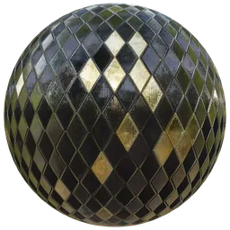 Gold and Black Diamond Tiles
