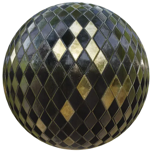 Gold and Black Diamond Tiles