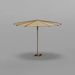 3D model of a vintage sunshade parasol suitable for Blender rendering and game design.