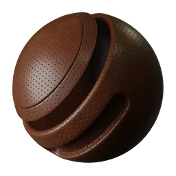 Brown leather with holes