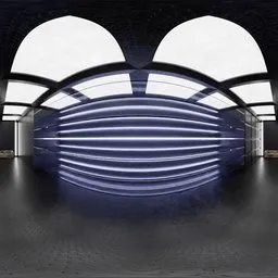 Studio with LED Strip Lighting HDRI
