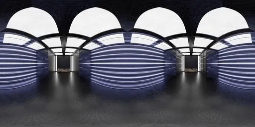 Studio with LED Strip Lighting HDRI