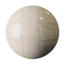 Ceramic tile decorated with circles