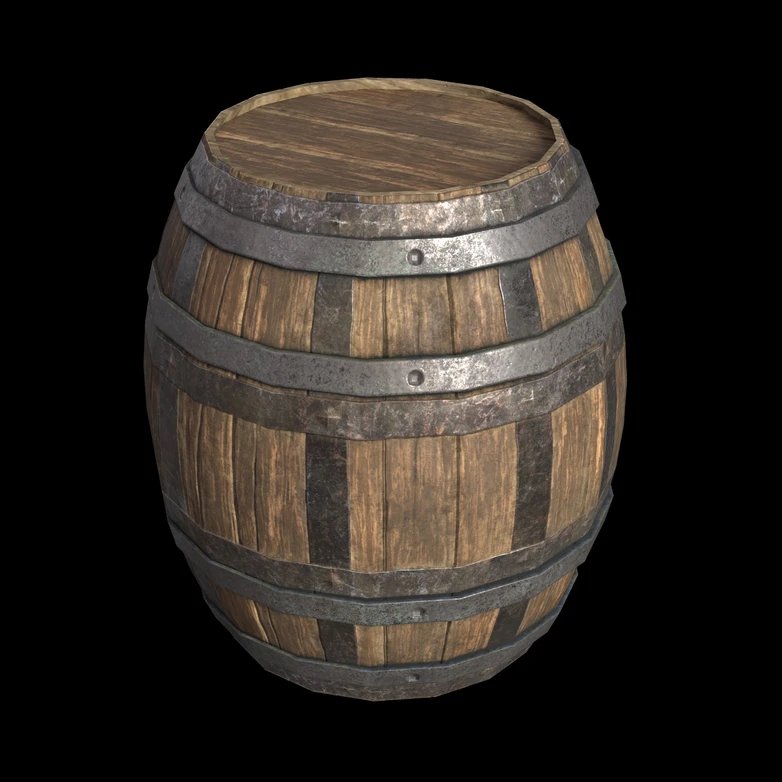Wooden Barrel FREE 3D Miscellaneous models BlenderKit
