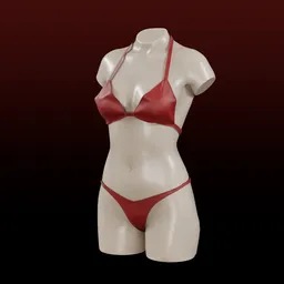 Female Torso Mannequin - Satin bikini