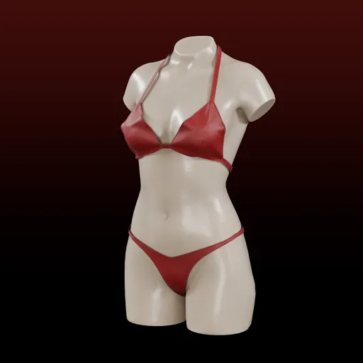 Female Torso Mannequin - Satin bikini