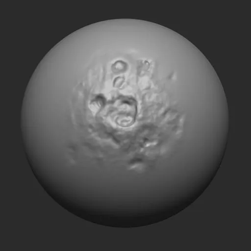 Realistic flesh wound sculpting brush effect for 3D modeling, compatible with Blender.