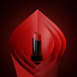 Lipstick in a minimal rose shape