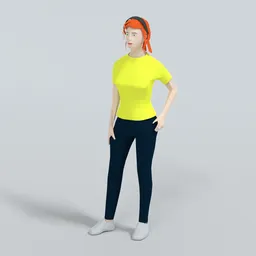 Low Poly Casual Woman