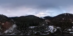 Cloudy Mountain Landscape Sunset