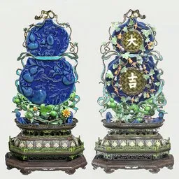 Da ji double-gourd form plaques