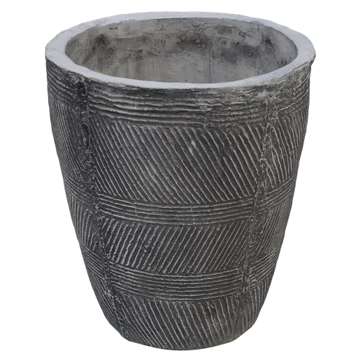 Detailed textured 3D flowerpot model, ideal for Blender exterior scenes with advanced quad topology.