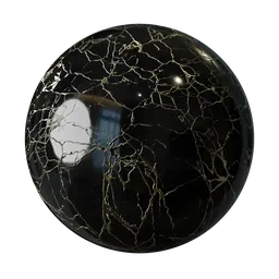 Gilded marble black