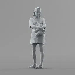 Lowpoly Female Standing