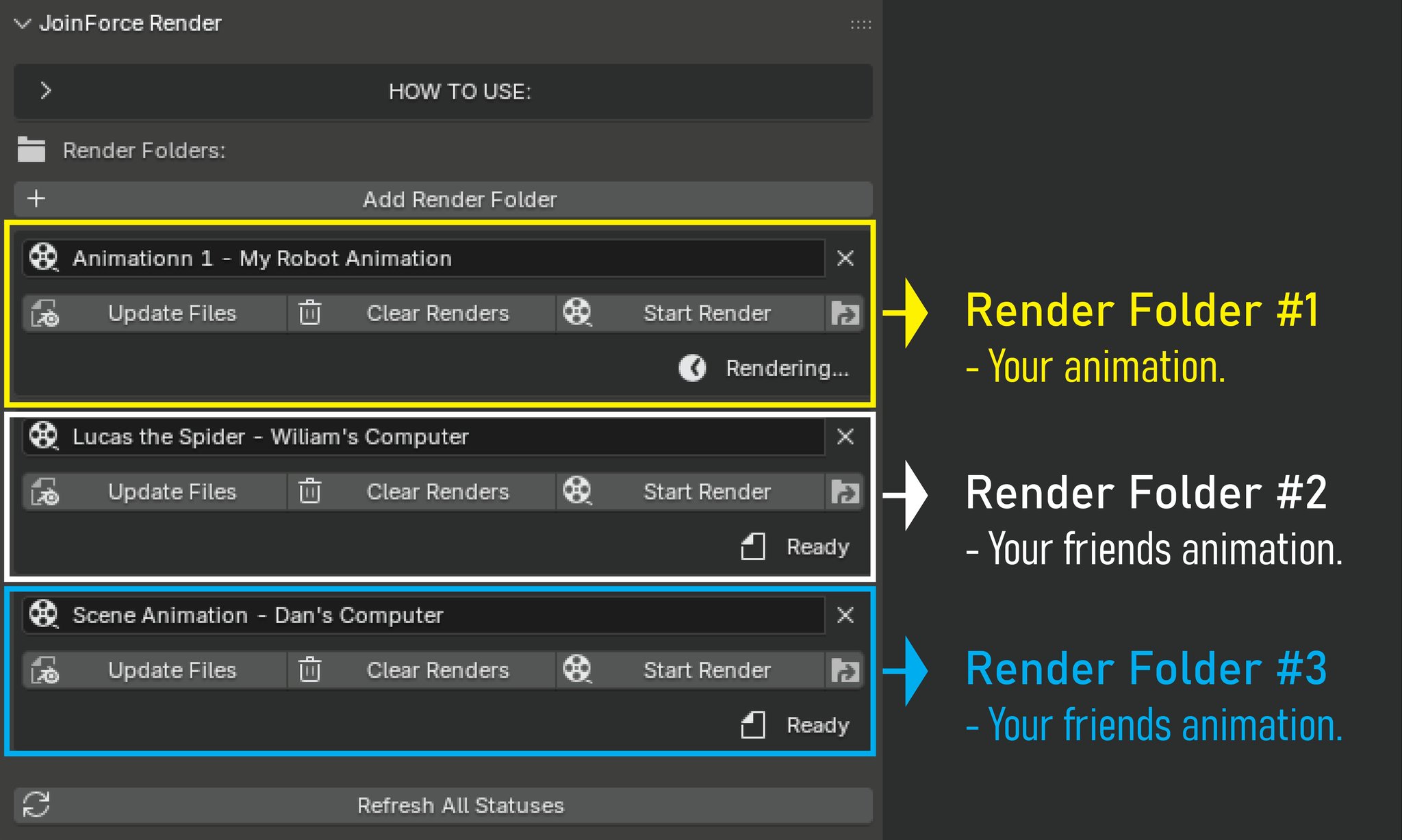 JoinForce Animation Render | FREE Animation add-ons | Blendkit