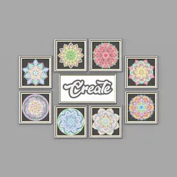 Framed Mandala Wall Art