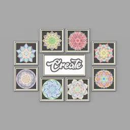 Framed Mandala Wall Art