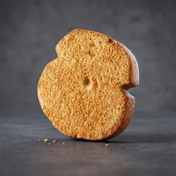 Crispy Golden Toast Rusk Bakery Asset