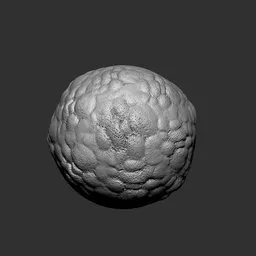 3D Blender sculpting brush for organic shapes of grass, moss, and plants on model surfaces.