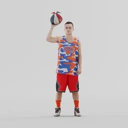 Basketball Player with ball