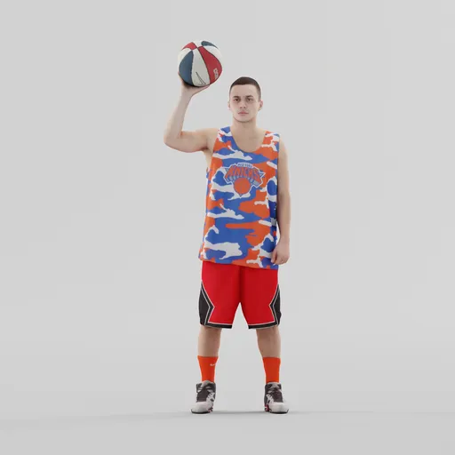 Basketball Player with ball