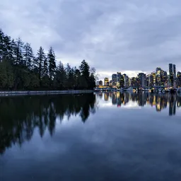 Downtown Vancouver City Overcast Sunrise