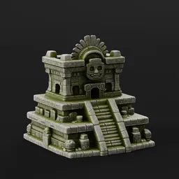 Aztec Temple Building Ruin | Historic Buildings models | BlenderKit