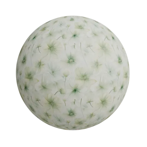Pastel green floral wallpaper