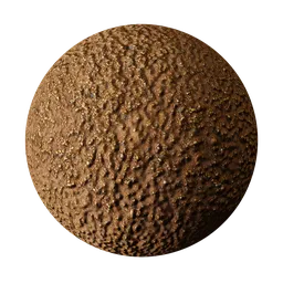 High-resolution PBR red soil material for 3D modeling in Blender with detailed textures and small rocks.