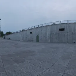 Overcast Industrial Courtyard