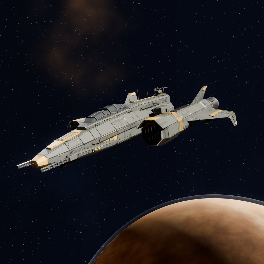 Sci Fi Space Bomber | Spacecraft models | Blendkit