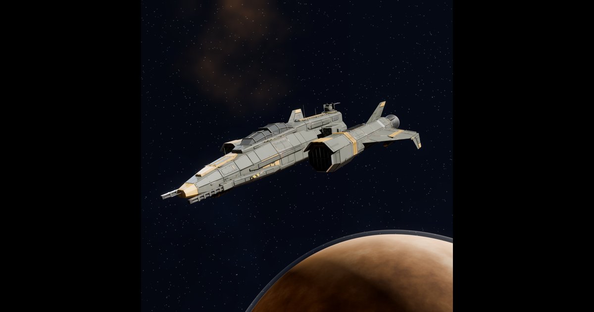 Sci Fi Space Bomber | Spacecraft models | Blendkit
