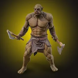 Orc Warrior Rigged Animated +55