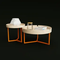 Set of modern coffee tables