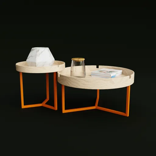 Set of modern coffee tables