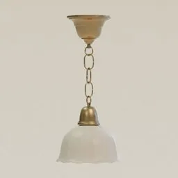 Antique Brass+Ceramic Ceiling Light