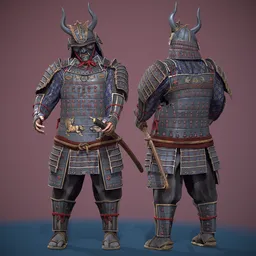 Samurai Rigged Game-Ready