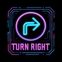 Cyberpunk Sign - Turn Right