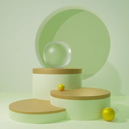 Minimalist Aesthetic Podium Pastel Green