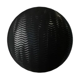 Wavy Black Ceramic Wall Tile